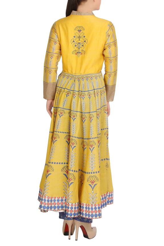 Soup by Sougat Paul Yellow Flared Anarkali With Pants 2