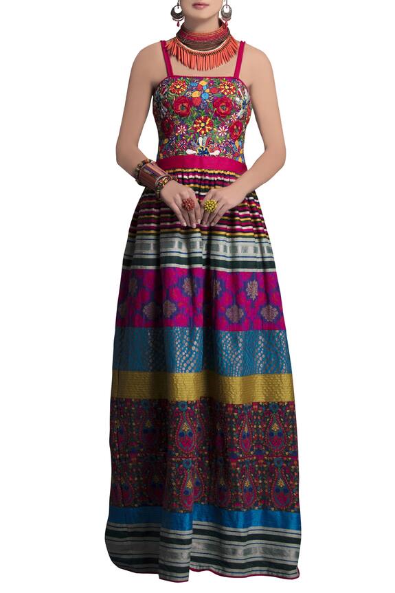 Payal Jain Multi Color Embroidered Gown 1