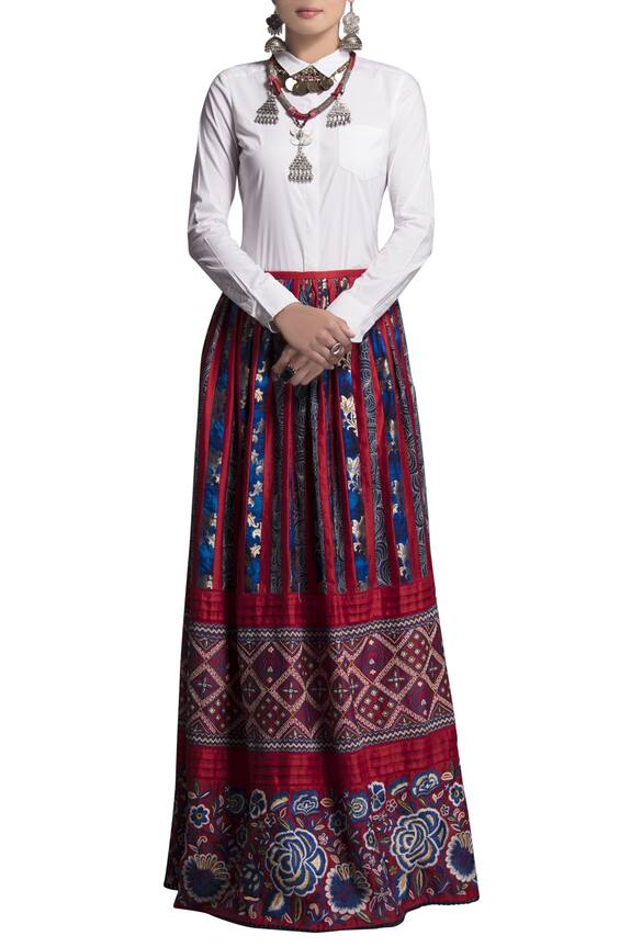 Payal Jain Chanderi Embroidered Skirt 1