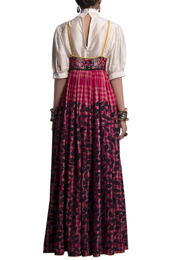 Payal Jain Textured Cotton Embroidered Maxi Dress 2