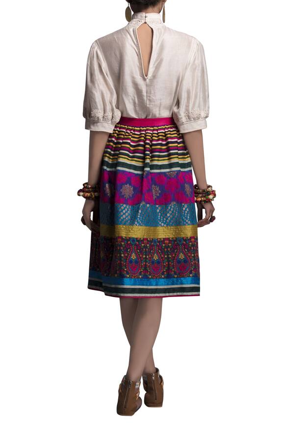 Payal Jain Multi Color Brocade Embroidered Skirt 2