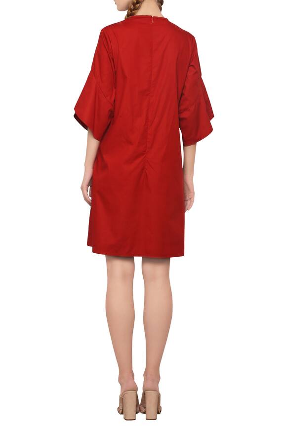 Manika Nanda Red Cotton Short Dress 2