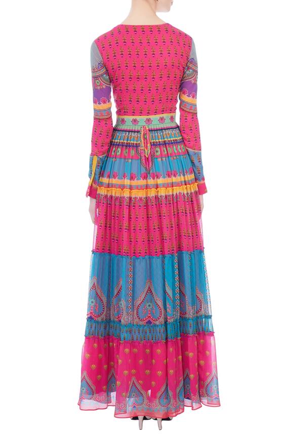 Siddhartha Bansal Multi Color Tiered Maxi Dress 2