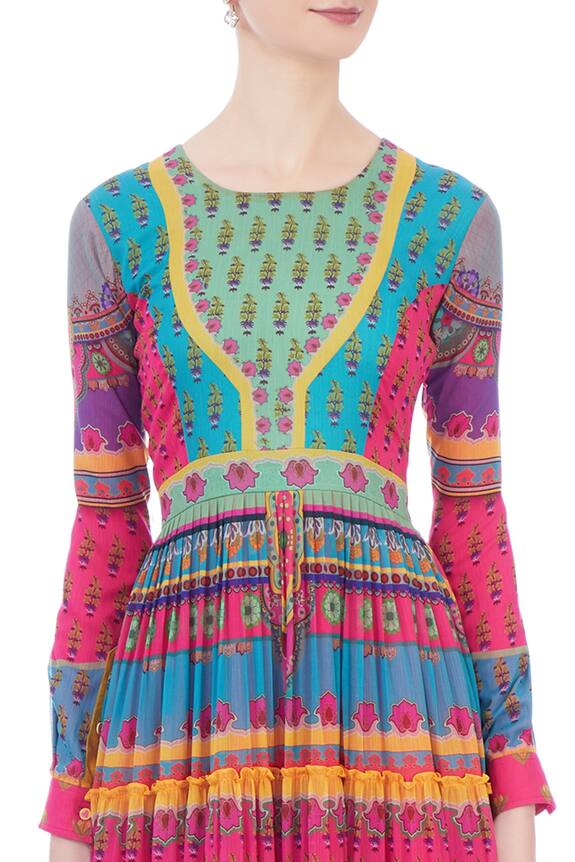 Siddhartha Bansal Multi Color Tiered Maxi Dress 6