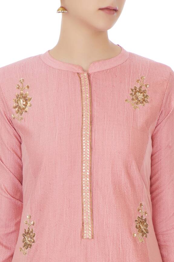 Manasi Sengupta Pink Cotton Silk Embroidered Kurta Set 6