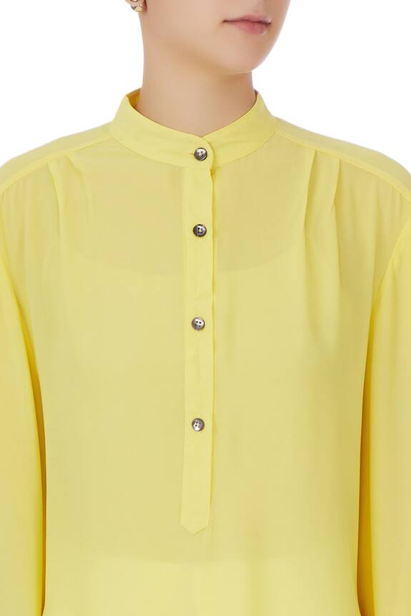 Kommal Sood Yellow Buttoned Top 6
