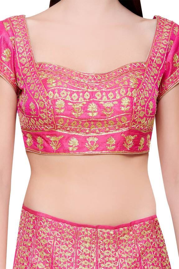 Shyam Narayan Prasad Pink Embroidered Lehenga Set 5