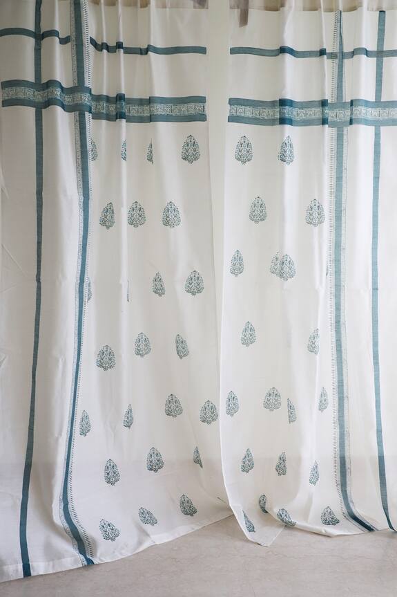 Inheritance India Chanderi Paisely Curtains (Set of 2) 0