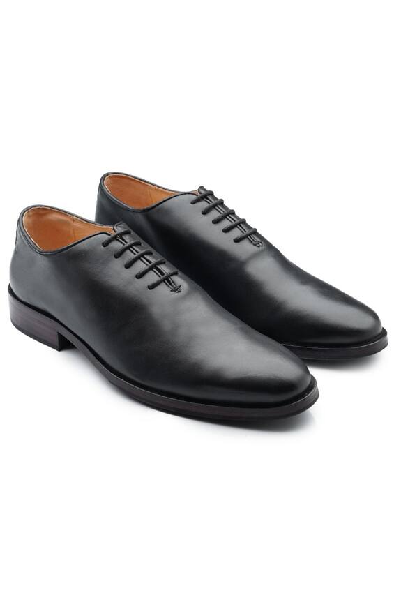 Buy Rapawalk Black Italian Soft Leather Handcrafted Wholecut Oxford ...