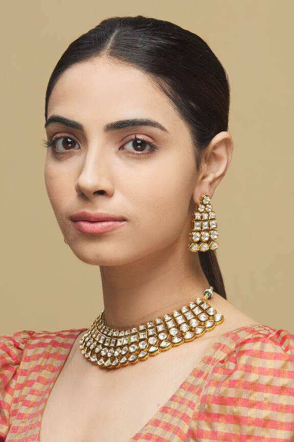 Zevar by Geeta Kundan Necklace Jewellery Set 3