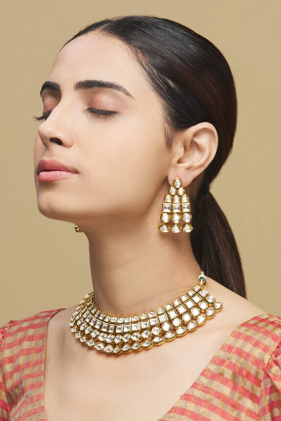 Zevar by Geeta Kundan Necklace Jewellery Set 5