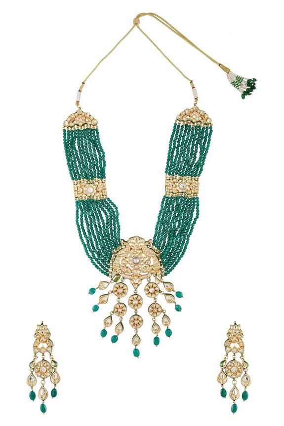 Vivinia Designer Jewellery Beaded Multilayered Necklace Jewellery Set 2