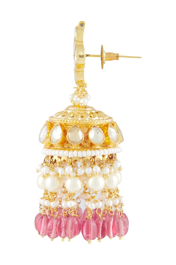 Vivinia Designer Jewellery Polki Kundan Jhumka Earrings 6
