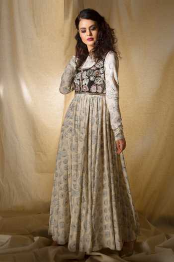 Churidar And Embroidered Short Jacket 