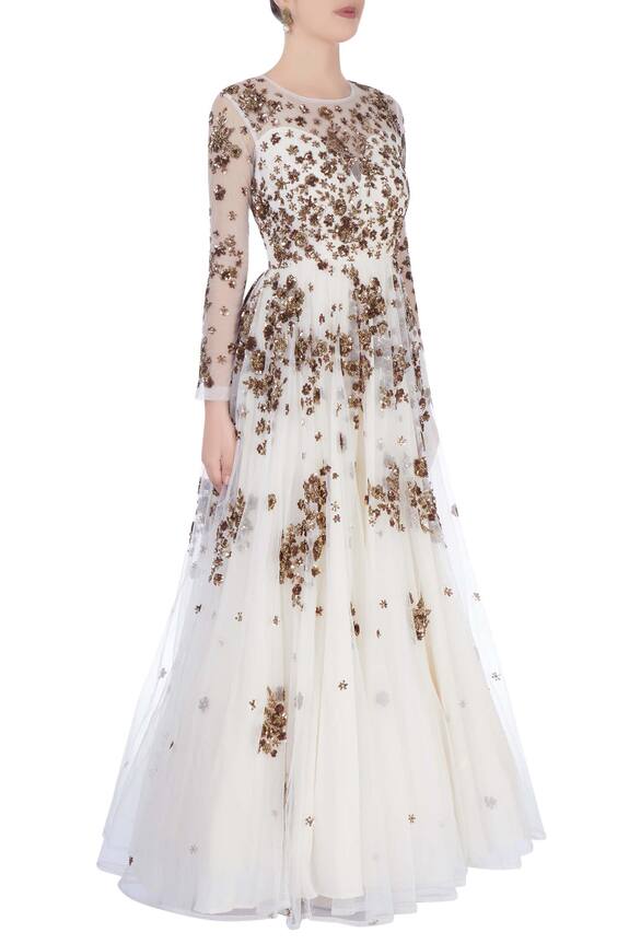 Astha Narang White Embellished Gown 3