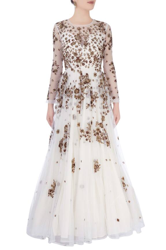 Astha Narang White Embellished Gown 5