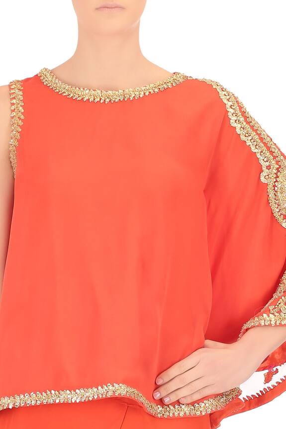 Preeti S Kapoor Orange Georgette Embellished Dhoti Pant Set 4