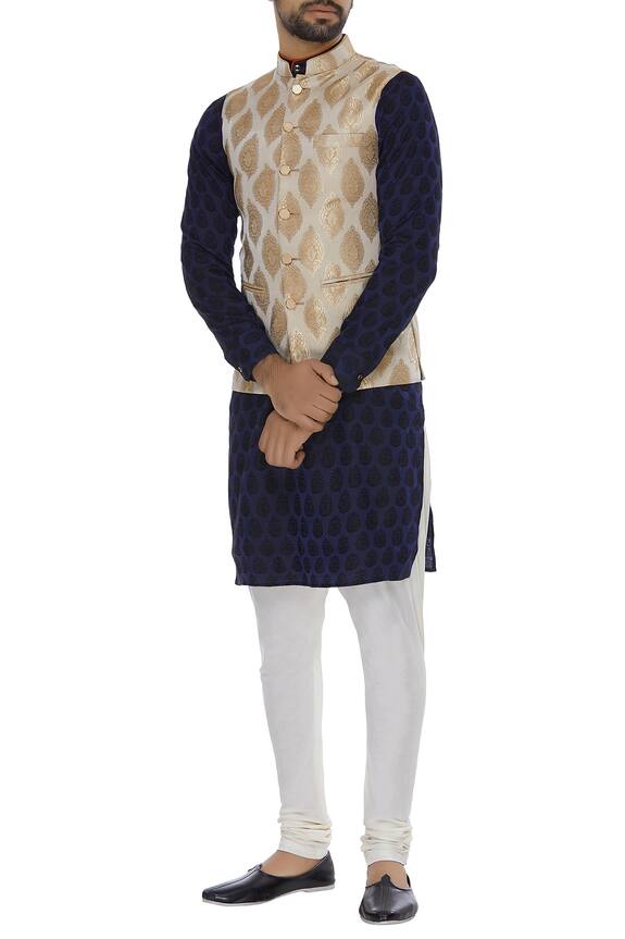 Vavci Cream And Gold Brocade Bundi 0