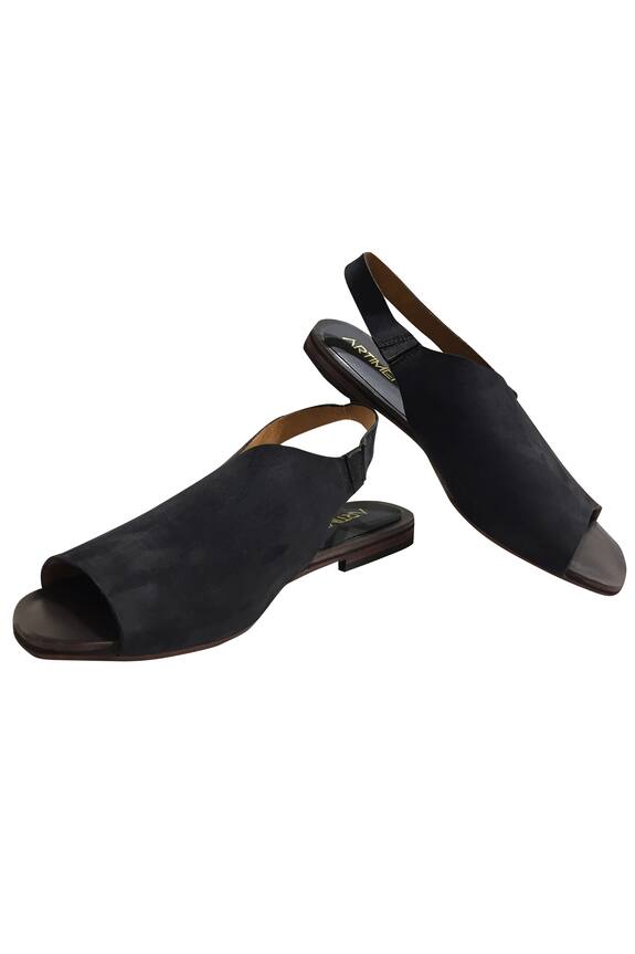 Artimen Black Back Strap Slip Ons 0