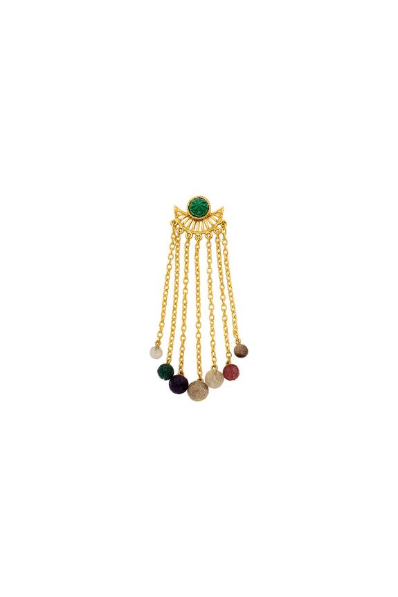 Isharya Handcrafted Multicolored Long Fringe Earrings 2