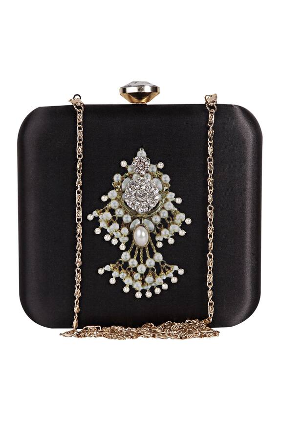 Buy Puneet Gupta Zardozi Embroidered Festive Clutch Online | Aza Fashions