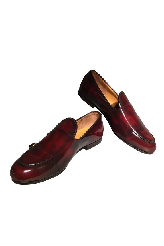 Artimen Brown Pure Leather Leather D-monk Shoes 0