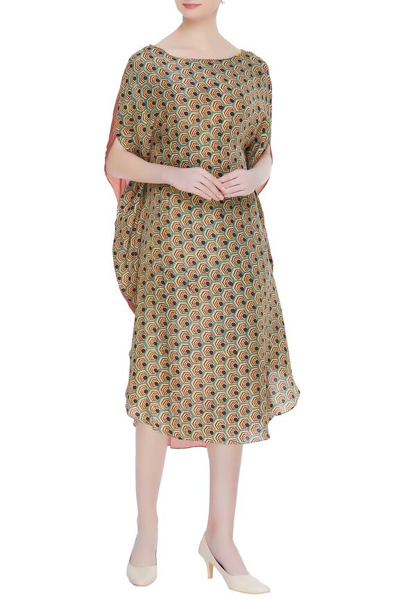 Divya Sheth Brown Hand Block Printed Dress 1