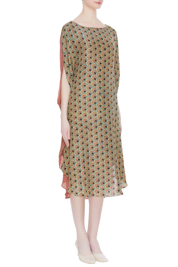 Divya Sheth Brown Hand Block Printed Dress 3