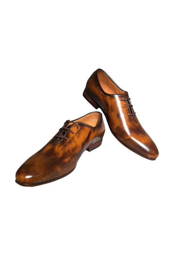 Buy Artimen Brown Pure Leather Leather Oxford Shoes Online Aza Fashions