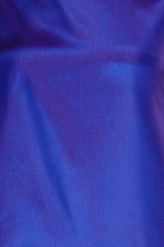 Kommal Sood Blue Draped Tunic Dress In Bugle Embroidery 6