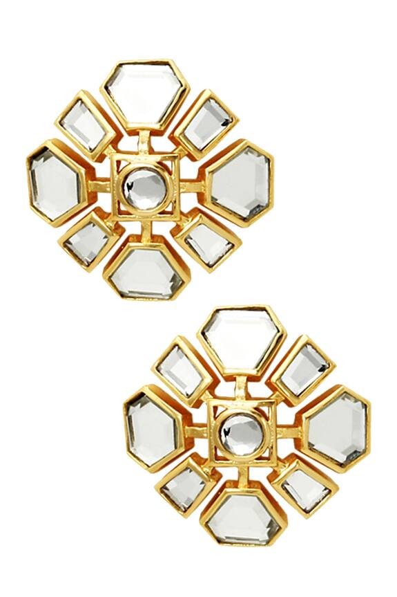Isharya Mirror Cluster Earirngs Stud Earrings 1