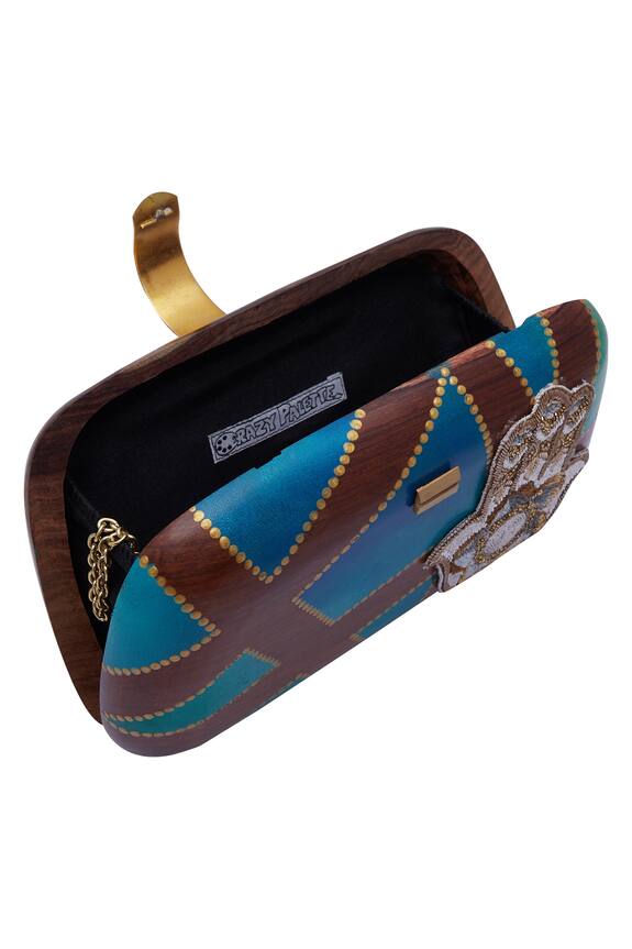 Crazy Palette Clutch With Hand Embroidered Motif 3