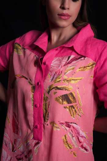 SEESA-Pink flowy summer dress