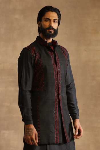 Radha Black Waistcoat