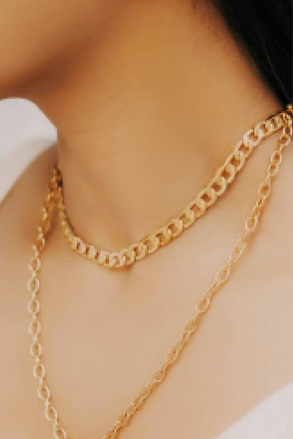 Aaree Accessories Curb Chain Neckpiece Contemporary Necklace 0