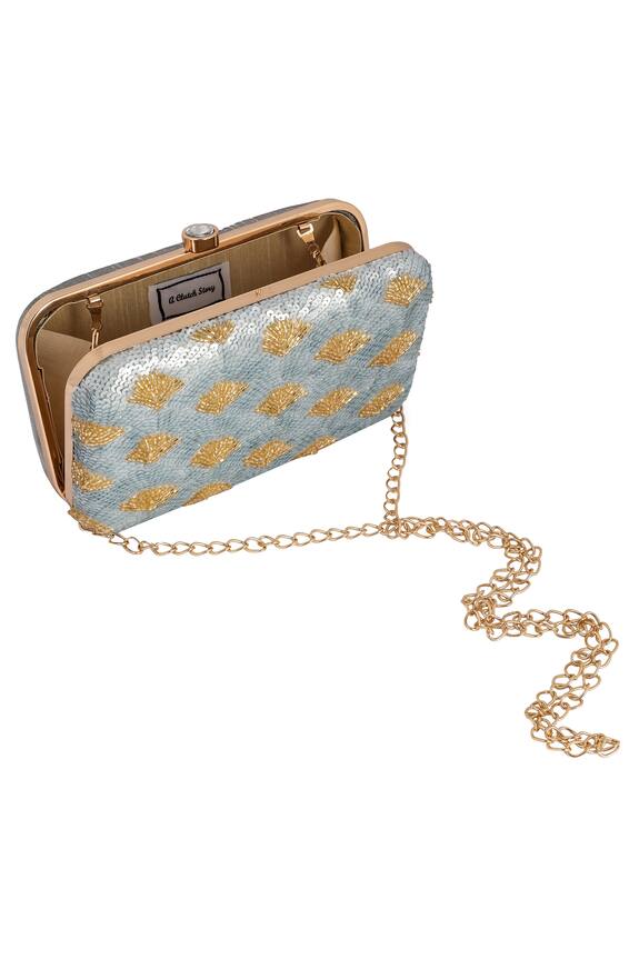 A Clutch Story Sequins Hand Embroidered Clutch 4