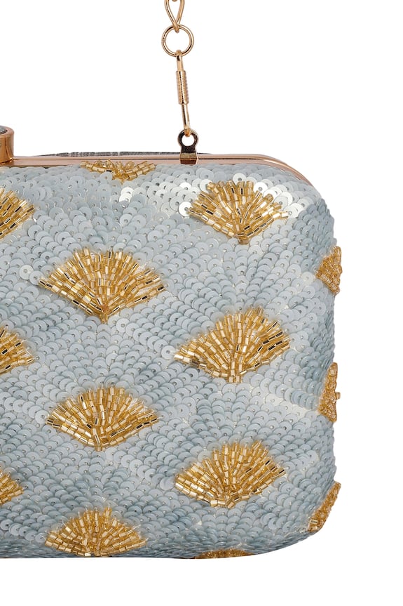 A Clutch Story Sequins Hand Embroidered Clutch 6