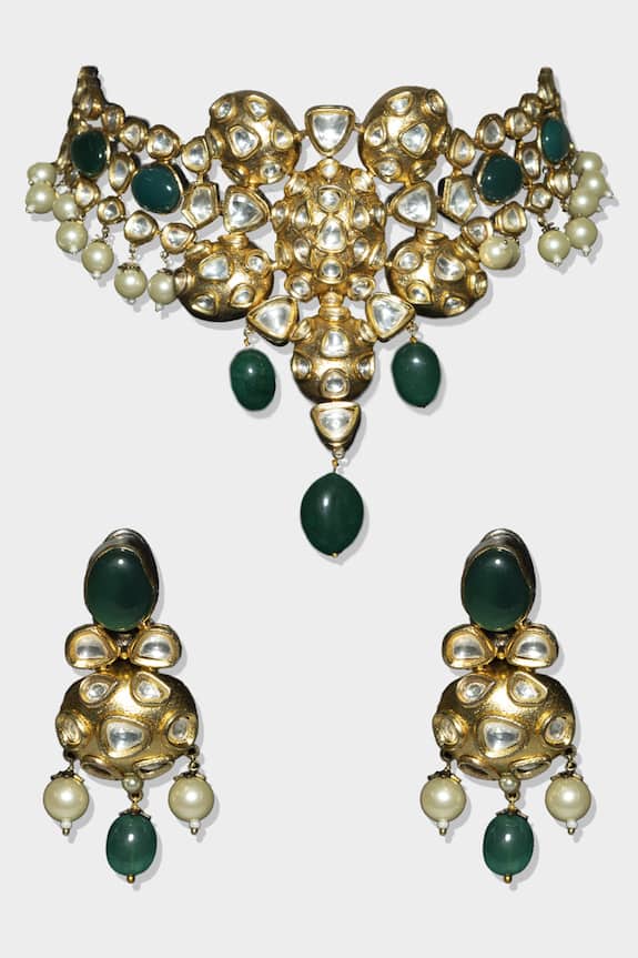 Auraa Trends Kundan Necklace Jewellery Set 2