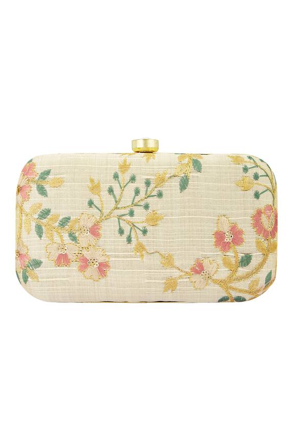 Nayaab by Aleezeh Floral Box Clutch With Sling 2