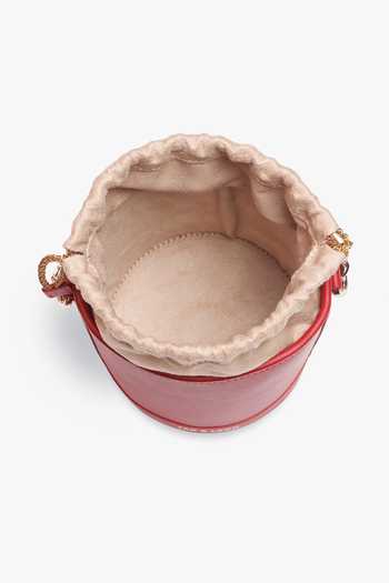 TAN AND LOOM Imperial Gold Brocade Barrel Potli main image 0