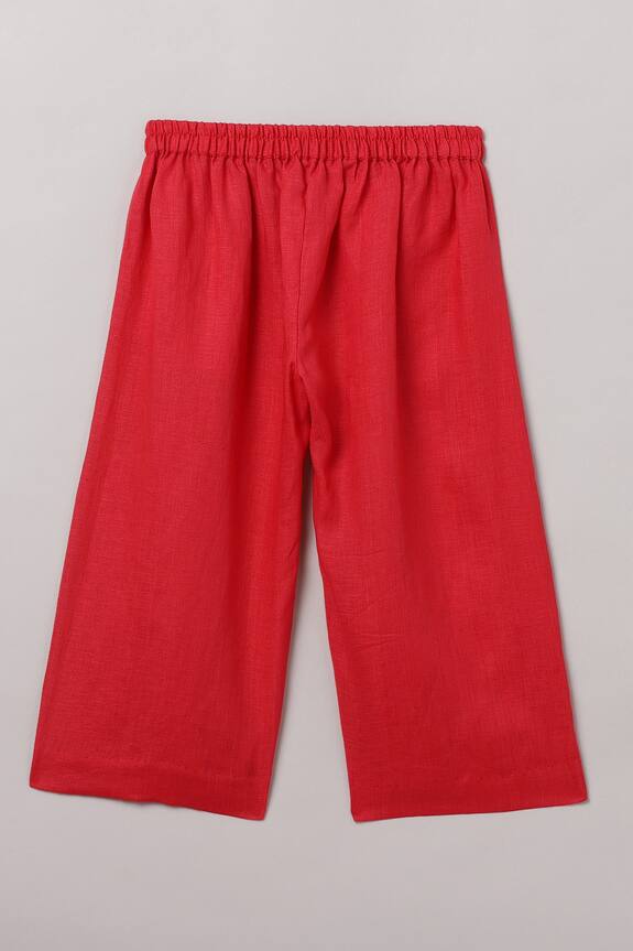 Byb Premium Red Linen Top And Pant Set For Girls 6