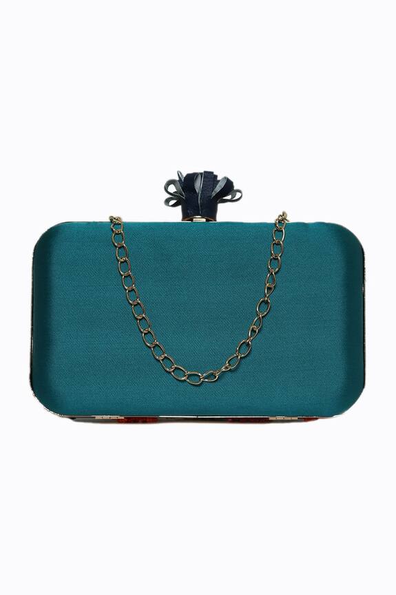 Buy NR by Nidhi Rathi Floral Hand Embroidered Clutch Bag Online Aza