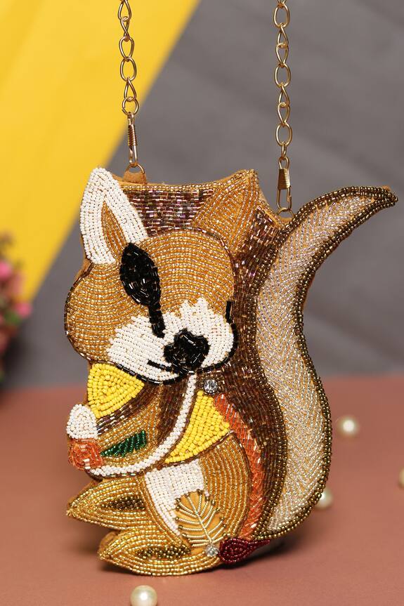 NR by Nidhi Rathi Squirrel Embroidered Mobile Cover 0