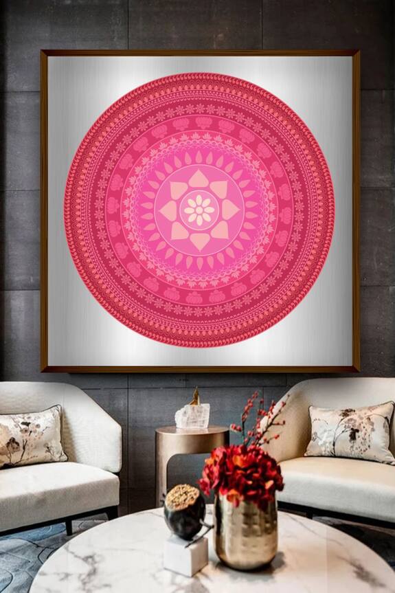 The Art House Floral Mandala Canvas Painting 0