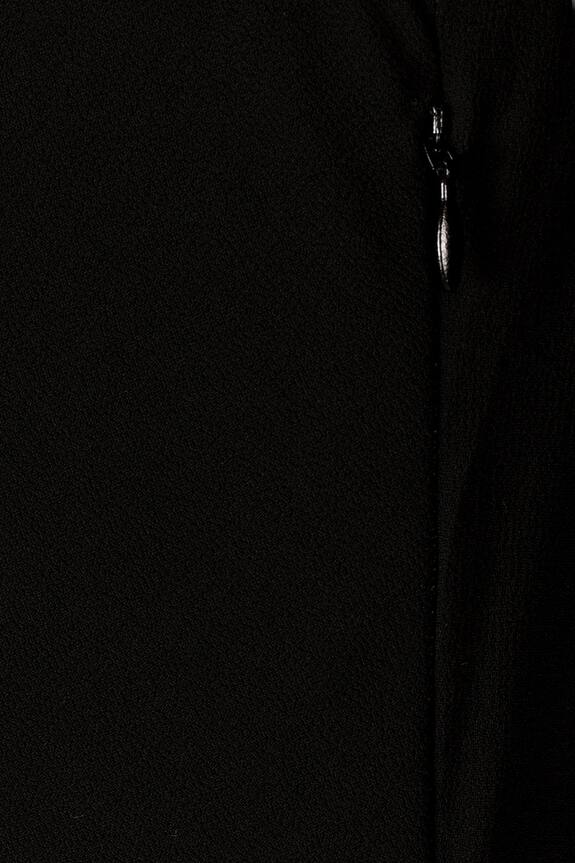 Ariyana Couture Black Viscose Georgette Asymmetric Maxi Dress 6