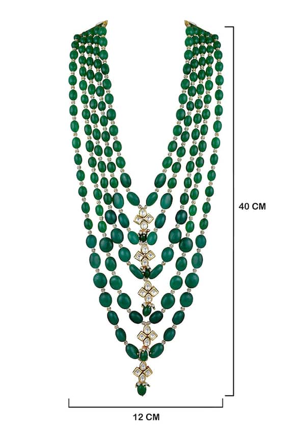 Anayah Jewellery Beaded Multi-layered Kundan Long Necklace 4