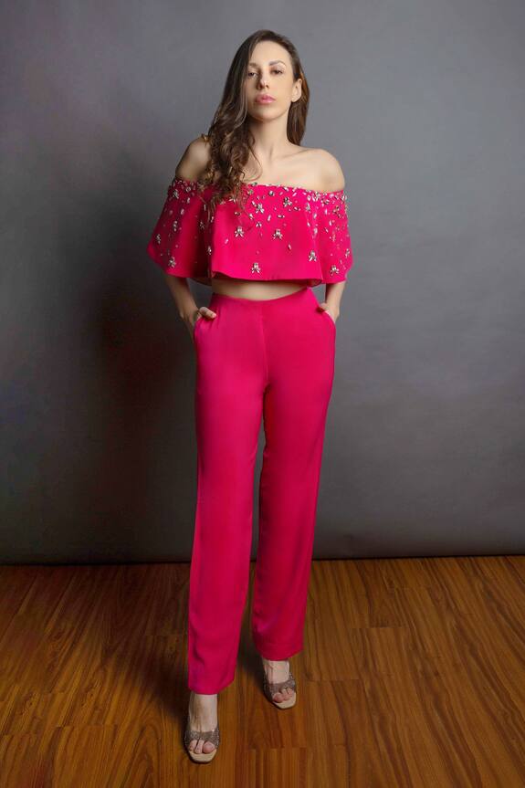 buy-emblaze-pink-viscose-embellished-crop-top-and-pant-set-online-aza