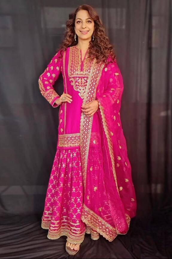 gopi vaid pink embroidered kurta