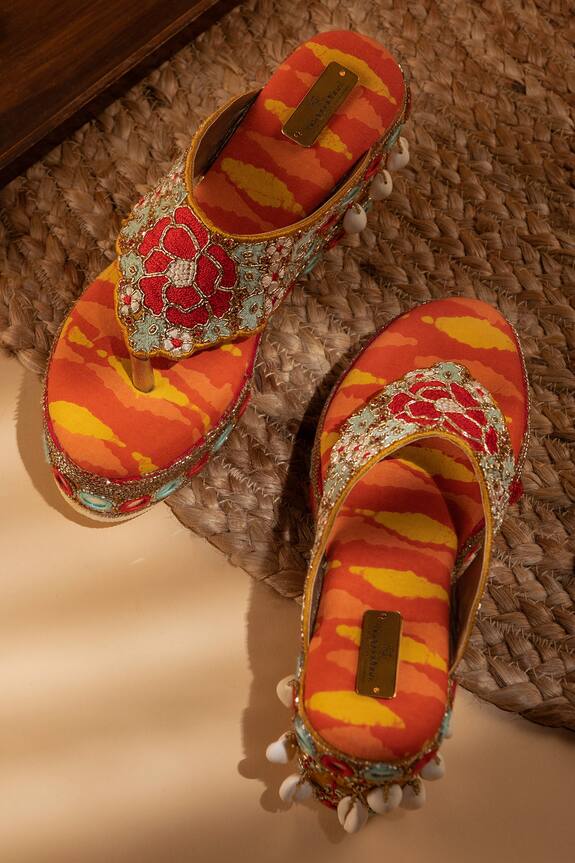 Buy Kanyaadhan by DhirajAayushi Yellow Genuine Leather Floral