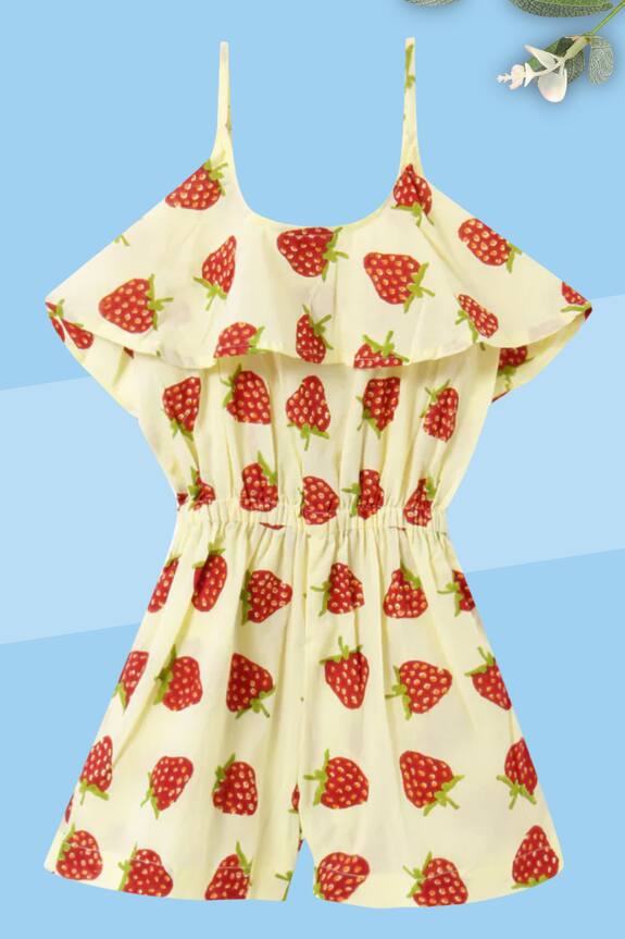 strawberry print jumpsuit